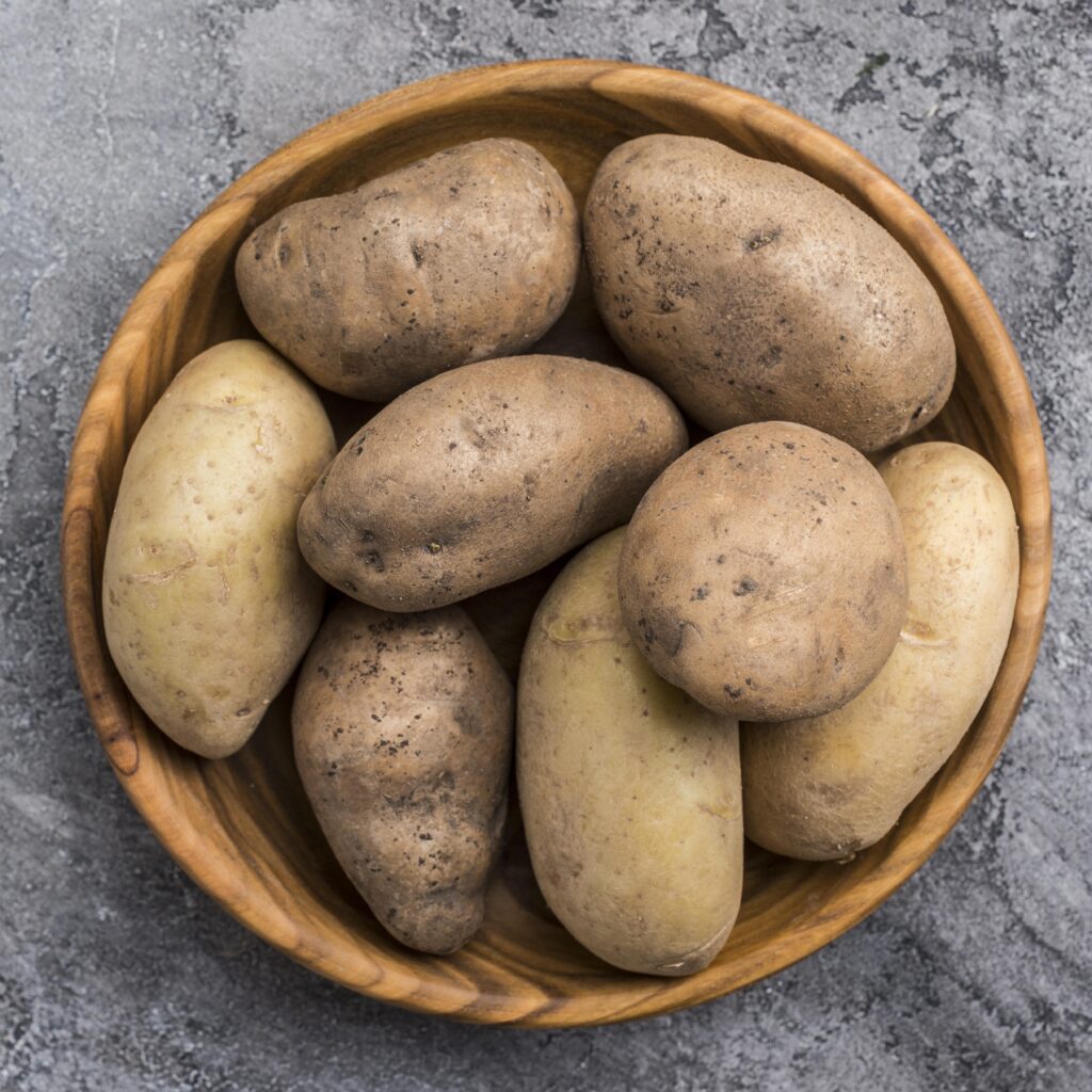 fresh potatoes bowl